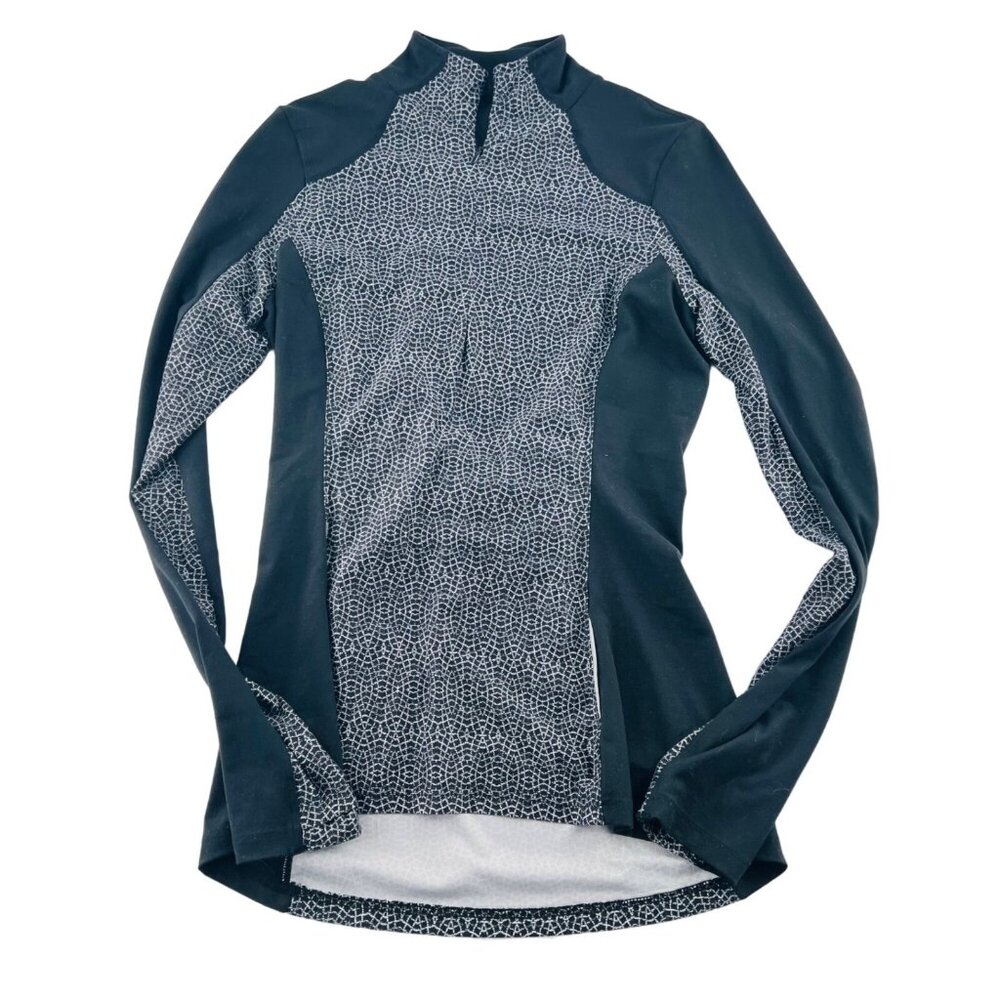 Prana Women's Pullover Long Sleeve Running Athletic Shirt size Small 1/4 zip